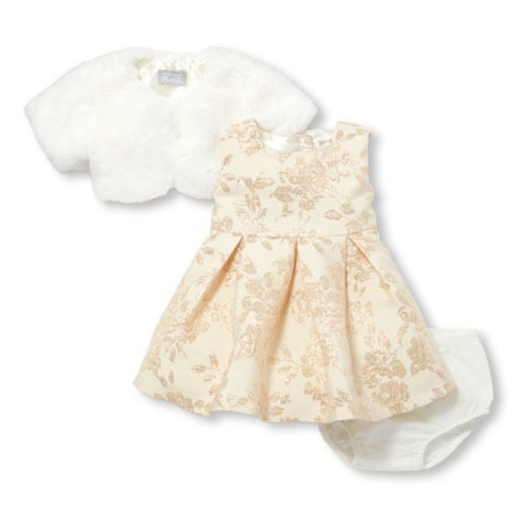 Childrens Place Baby Girls Dress & Shrug Set